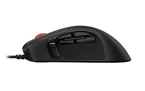 HyperX Pulsefire Raid - Ratón para juegos, 11 botones programables, RGB, diseño ergonómico, cómodos agarres laterales, personalización controlada por software