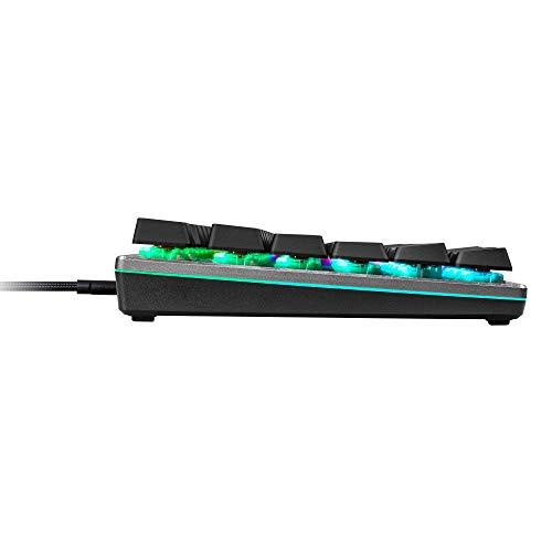 Cooler Master Sk-650-Gklr1-US Teclado mecánico SK650 con interruptores Cherry MX de perfil bajo en diseño de aluminio cepillado, diseño negro, completo