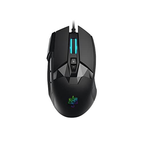 MOJO Pro Performance Silent Gaming Mouse - Souris de jeu filaire avec 9 boutons programmables dont la touche Sniper (tir rapide), 12000 DPI, 1000 Hz, boutons réglables en force, profils de joueur personnalisés, et plus encore