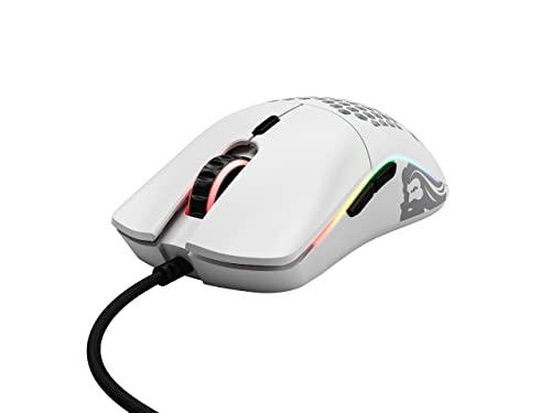 Mouse da gioco Glorious - Modello O 67 g Mouse a nido d'ape superleggero, Mouse bianco opaco