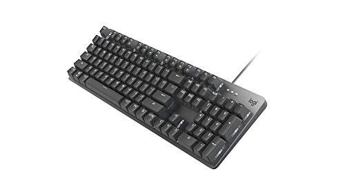 Logitech K845 Mechanische, beleuchtete Tastatur, mechanische Schalter, starke, verstellbare Kippfüße, volle Größe, Aluminiumgehäuse, 104 Tasten, USB, Windows (TTC Brown Switches)