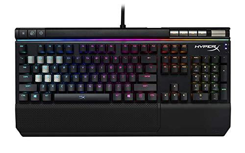 HyperX Alloy Elite RGB - Teclado mecánico para juegos - Personalización de luces y macros controlada por software - Reposamuñecas - Controles multimedia - Lineal y silencioso - Cherry MX Red - Retroiluminación LED RGB (HX-KB2RD2-US/R1)