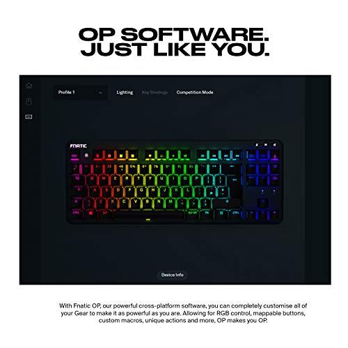 Fnatic miniSTREAK Speed LED Backlit RGB Mechanical TKL Gaming Keyboard, interruttori Speed Silver, tastiera da gioco Esports Pro compatta, portatile e senza tasti (layout USA)