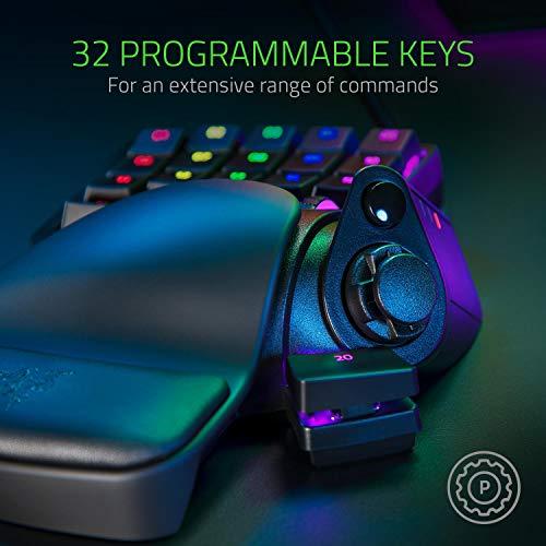 Razer Tartarus Pro Gaming Keypad: Analog-optische Tastenschalter - 32 programmierbare Tasten - anpassbare Chroma-RGB-Beleuchtung - programmierbare Makros - variable Tastendruckempfindlichkeit - klassisches Schwarz