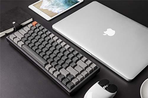 Keychron K2 Version 2 Clavier mécanique de jeu sans fil, Bluetooth/USB filaire Compact 84 touches sans clé Cadre en aluminium rétroéclairé par LED RVB pour Mac Windows, Gateron G Pro Blue Switch