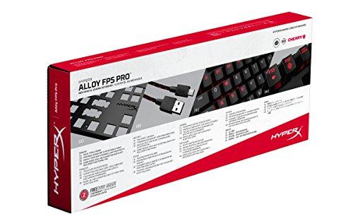 HyperX Alloy FPS Pro - Clavier de jeu mécanique sans clé - 87 touches, format ultra-compact - Clicky - Cherry MX Blue - Rétroéclairage LED rouge (HX-KB4BL1-US/WW)