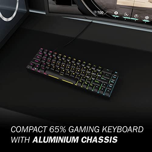 Tastiera meccanica da gioco Durgod Hades 68 RGB | Layout 65% | USB C Wired | Doppi copritasti in PBT | Profilo Cherry | NKRO Rollover | Windows e Mac | Telaio in alluminio| Cherry MX Blue, Bianco