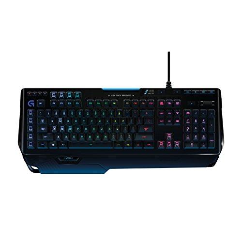 Logitech G910 Orion Spark RGB Teclado mecánico para juegos - 9 botones programables, controles multimedia dedicados