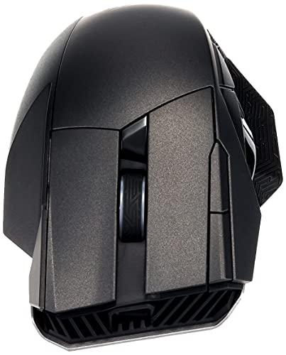 ASUS ROG Spatha X Wireless Gaming Mouse (base di ricarica magnetica, 12 pulsanti programmabili, 19.000 DPI, prese per interruttori Hot Swap a pressione, microinterruttori ROG, Paracord ROG e illuminazione Aura RGB)