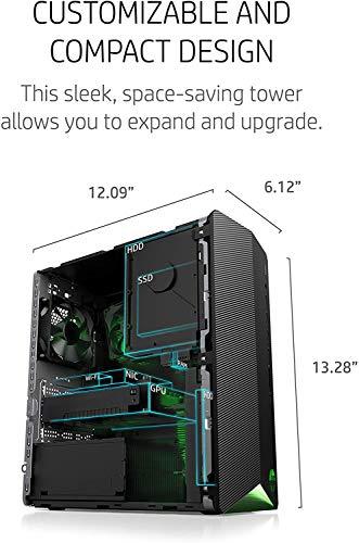 2021 Nuovo computer desktop HP Pavilion Gaming, processore AMD 6-Core Ryzen 5 3500 (Beat i5-9400, fino a 4.1GHz), GeForce GTX 1650 Super 4 GB, 8GB RAM, 256GB PCIe NVMe SSD, mouse e tastiera, Win 10 Home