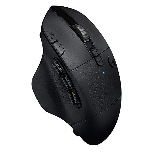 Logitech G604 LIGHTSPEED Bezprzewodowa mysz do gier z 15 programowalnymi elementami sterującymi, żywotność baterii do 240 godzin, dwa tryby łączności bezprzewodowej, hiperszybkie kółko przewijania - czarna