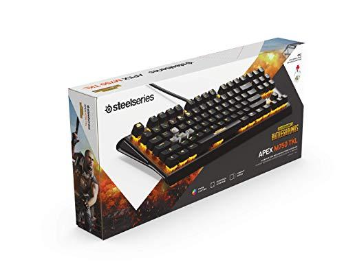 SteelSeries Apex M750 RGB Mechanical Gaming Keyboard - aluminiowa rama - podświetlenie LED RGB - liniowe i ciche przełączniki - powiadomienia Discord