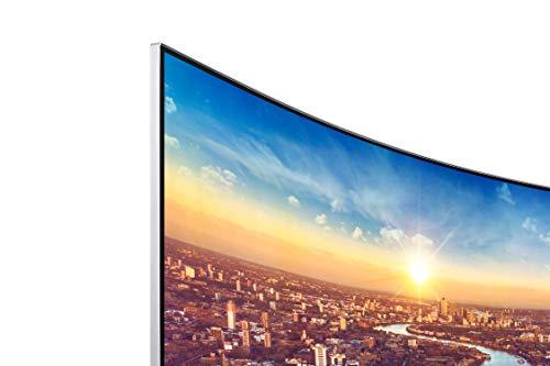 SAMSUNG J791 Serie 34-Zoll Ultrawide QHD (3440x1440) Computer Monitor, 100Hz, Thunderbolt 3 Daisy Chain, QLED, HDMI, USB Hub, höhenverstellbarer Standfuß (LC34J791WTNXZA), Weiß