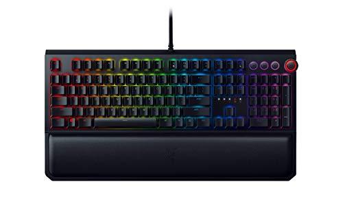 Clavier de jeu mécanique Razer BlackWidow Elite : Commutateurs mécaniques verts - Tactiles & Clicky - Éclairage Chroma RGB - Repose-poignets magnétique - Touches multimédia et molette dédiées - Passage USB