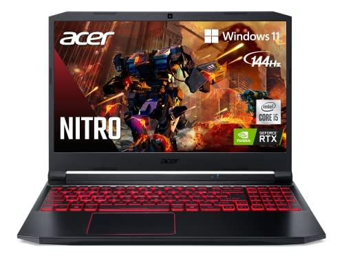 Acer Nitro 5 AN515-55-53E5 Gaming Laptop | Intel Core i5-10300H | NVIDIA GeForce RTX 3050 Laptop GPU | 15.6" FHD 144Hz IPS Display | 8GB DDR4 | 256GB NVMe SSD | Intel Wi-Fi 6 | Beleuchtete Tastatur