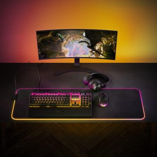 Teclado mecánico para juegos SteelSeries Apex Pro - Interruptores de accionamiento ajustable - El teclado mecánico más rápido del mundo - Pantalla inteligente OLED - Retroiluminación RGB