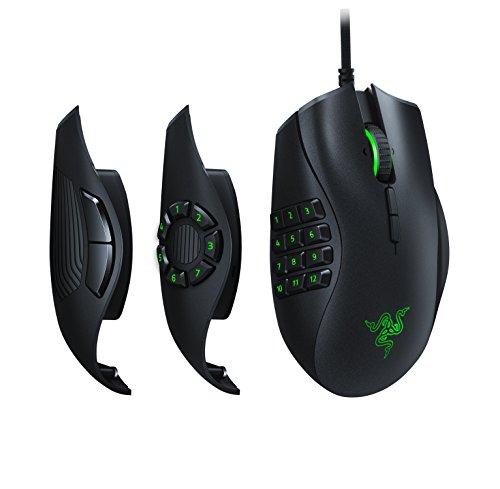 Razer Naga Trinity Gaming-Maus: Optischer Sensor mit 16.000 DPI - Chroma-RGB-Beleuchtung - austauschbare Seitenplatte mit 2, 7 oder 12 Tasten - mechanische Schalter