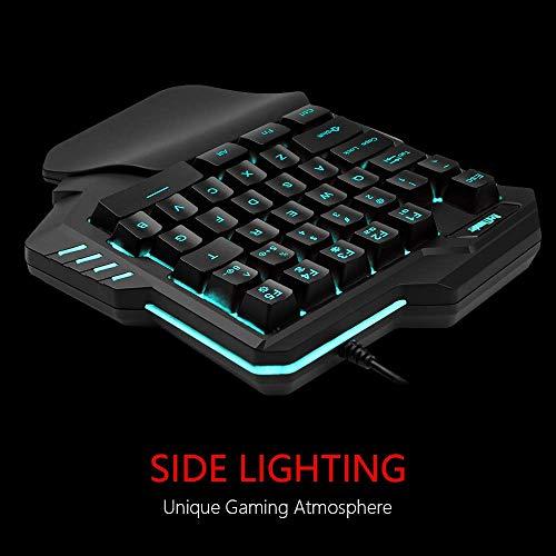 RedThunder One Handed Gaming Keyboard RGB Backlit 35 Keys Portable Mini Gaming Keypad Ergonomic Game Controller für PC Gamer