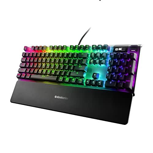 SteelSeries Apex Pro Mechanical Gaming Keyboard - Commutateurs d'actionnement réglables - Clavier mécanique le plus rapide au monde - Écran intelligent OLED - Rétroéclairage RVB