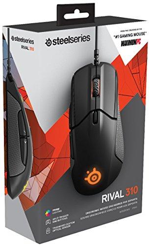 Mouse da gioco SteelSeries Rival 310 - Sensore ottico TrueMove3 a 12.000 CPI - Pulsanti a grilletto diviso - Illuminazione RGB