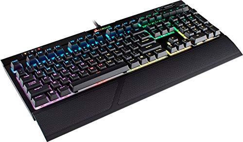 CORSAIR Strafe RGB MK.2 Tastiera meccanica da gioco - USB Passthrough - Lineare e silenziosa - Interruttori Cherry MX Red - Retroilluminazione a LED RGB (rinnovata)