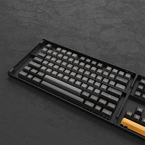 Akko Black&Bronze Juego de 158 teclas de perfil ASA PBT de doble disparo para teclados mecánicos con caja de recogida