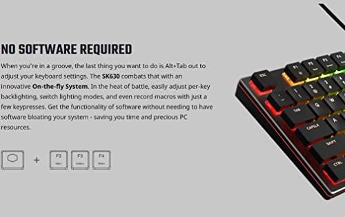 Cooler Master SK630 Clavier mécanique sans touches avec interrupteurs Cherry MX Low Profile en aluminium brossé