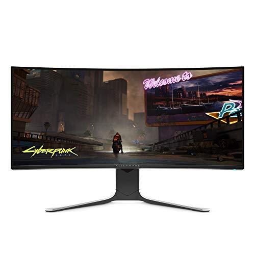 Alienware 120Hz UltraWide Gaming Monitor 34 pollici curvo con display WQHD (3440 x 1440) antiriflesso, tempo di risposta di 2ms, Nvidia G-Sync, Lunar Light - AW3420DW