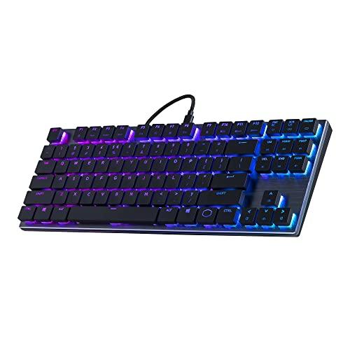 Cooler Master SK630 Clavier mécanique sans touches avec interrupteurs Cherry MX Low Profile en aluminium brossé