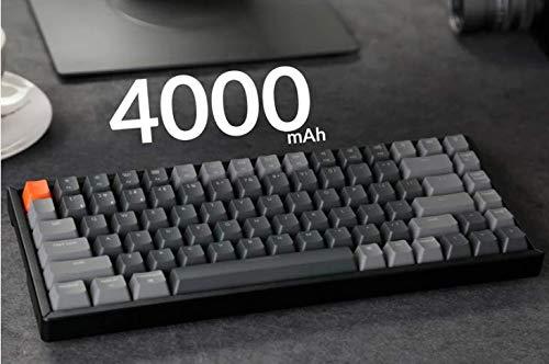 Tastiera meccanica da gioco senza fili Keychron K2 versione 2, Bluetooth/USB cablata compatta 84 tasti senza tasti RGB LED retroilluminati Telaio in alluminio per Mac Windows, interruttore blu Gateron G Pro