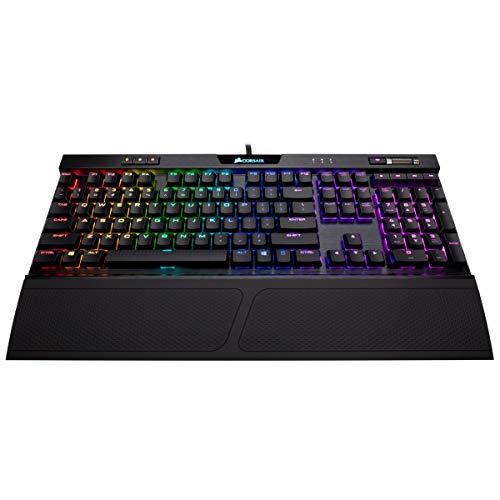 CORSAIR K70 RGB MK.2 RAPIDFIRE Low Profile - LED RGB rétroéclairées - Passthrough USB et contrôles des médias - Profil bas le plus rapide et linéaire - Cherry MX Speed