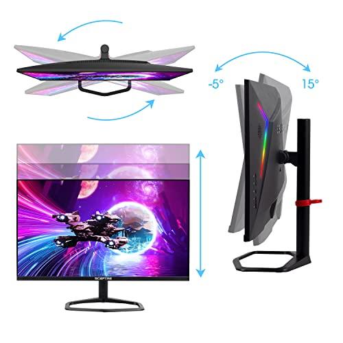 Sceptre 27 pouces 240Hz 1080p Gaming Monitor AMD FreeSync Premium HDMI DisplayPort, Haut-parleurs intégrés réglables en hauteur Noir Gunmetal (E275B-FWD240)