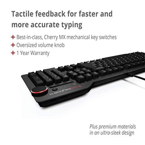 Das Keyboard 4 Tastiera meccanica professionale a filo, interruttori meccanici Cherry MX Brown, hub USB 3.0 a 2 porte, manopola del volume, piano in alluminio (104 tasti, nero)