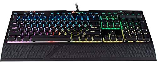 CORSAIR Strafe RGB MK.2 Tastiera meccanica da gioco - USB Passthrough - Lineare e silenziosa - Interruttori Cherry MX Red - Retroilluminazione a LED RGB (rinnovata)