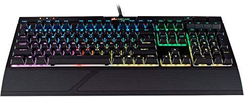 CORSAIR Strafe RGB MK.2 Mechanical Gaming Keyboard - USB Passthrough - Linéaire et silencieux - Commutateur Cherry MX Red - Rétro-éclairage LED RVB (Renouvelé)