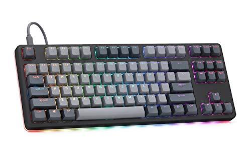 Drop CTRL High-Profile Mechanische Tastatur - Tenkeyless TKL (87 Tasten) Gaming Tastatur, Hot-Swap Schalter, Programmierbar, Hintergrundbeleuchtung RGB LED, USB-C, Doubleshot PBT, Aluminium (Schwarz, Halo Clear)