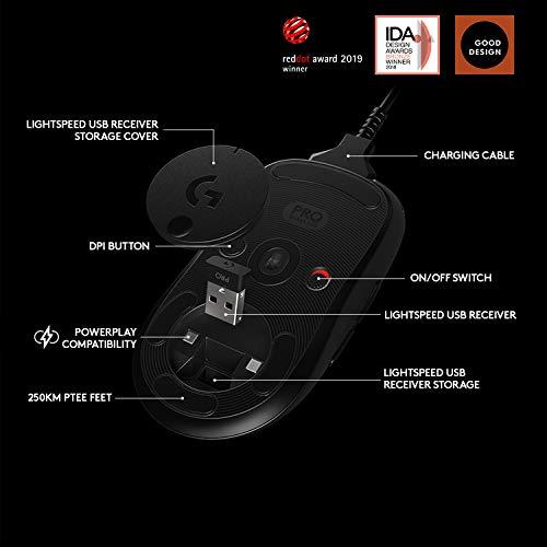 Souris de jeu sans fil Logitech G Pro avec des performances de niveau Esports