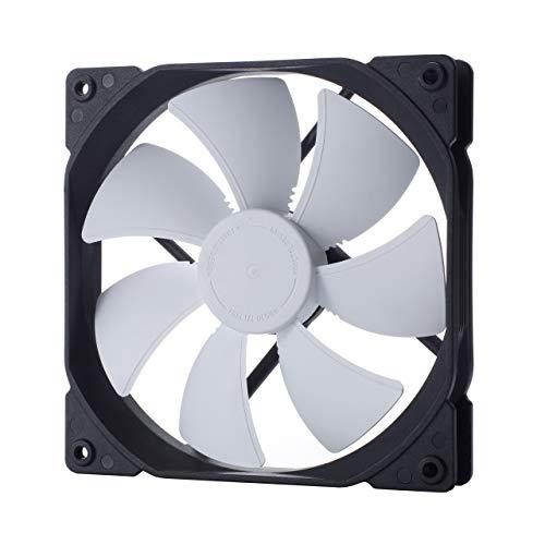 Ventilador de ordenador Fractal Design Dynamic X2 GP-14 - Ventilador silencioso - Gran flujo de aire - 140x140x25 mm - 1000RPM - Rodamientos FDB - Cable de disparo - Puntales aerodinámicos - 12v - Negro/Blanco (sencillo)