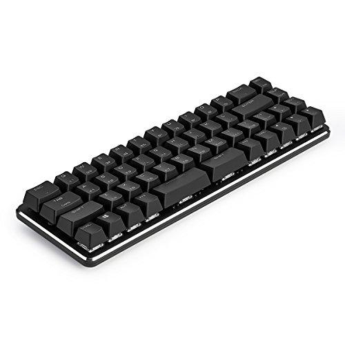 Teclado mecánico para juegos GATERON Blue Switch Teclado mecánico con cable de 49 Kyes(40%) con retroiluminación azul hielo para juegos de oficina Magicforce by Qisan