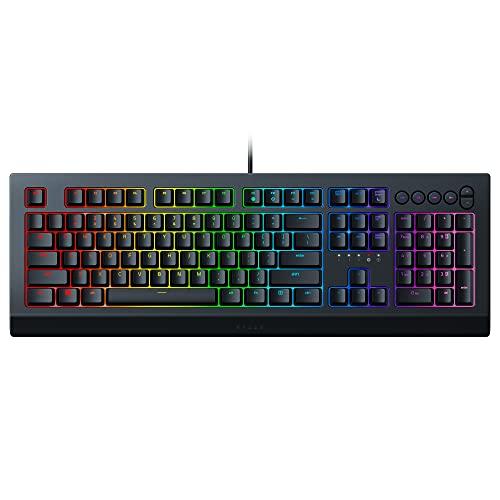 Clavier de jeu Razer Cynosa V2 : Éclairage Chroma RGB personnalisable - Touches rétroéclairées individuellement - Design anti-éclaboussures - Fonctionnalité macro programmable - Touches média dédiées