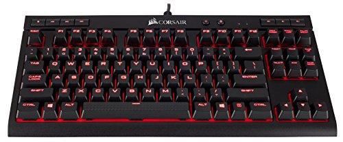 Tastiera da gioco meccanica compatta Corsair K63 - Retroilluminata a LED rossi - Lineare e silenziosa - Cherry MX Red, CH-9115020-NA