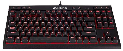 Corsair K63 Teclado mecánico compacto para juegos - LED rojo retroiluminado - Lineal y silencioso - Cherry MX Red, CH-9115020-NA