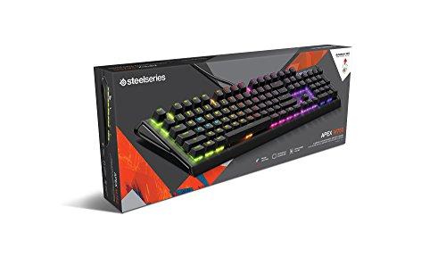 Teclado mecánico para juegos SteelSeries Apex M750 RGB - Marco de aluminio - Retroiluminación LED RGB - Interruptor lineal y silencioso - Notificaciones de discordia