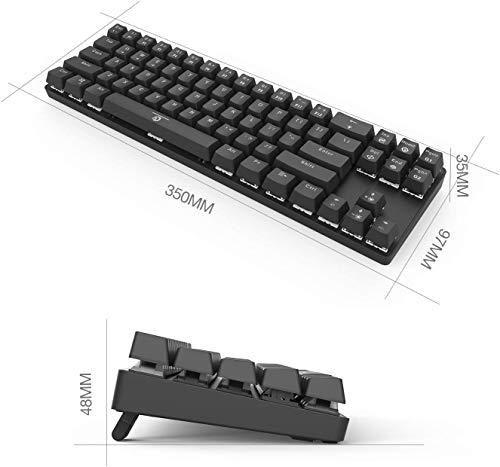 DREVO Calibur 71 touches RGB LED rétroéclairées Clavier mécanique de jeu sans fil Bluetooth 4.0 / filaire USB Commutateur brun-noir