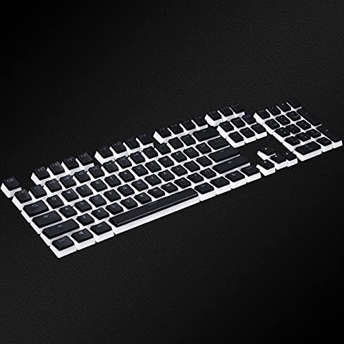 Havit Keycaps 60 87 104 Juego de teclas de PBT retroiluminadas con extractor para el teclado mecánico DIY Cherry MX RGB (negro)