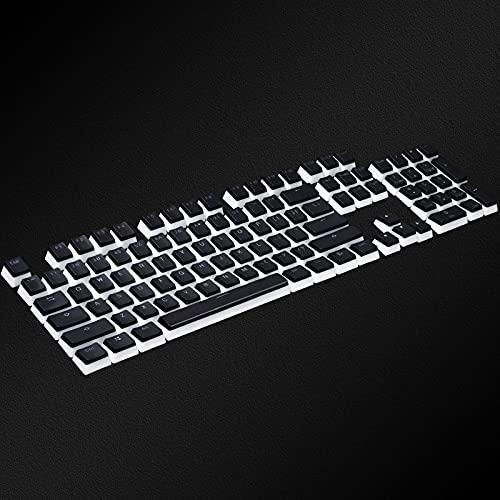 Havit Keycaps 60 87 104 Juego de teclas de PBT retroiluminadas con extractor para el teclado mecánico DIY Cherry MX RGB (negro)