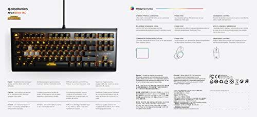 Teclado mecánico para juegos SteelSeries Apex M750 RGB - Marco de aluminio - Retroiluminación LED RGB - Interruptor lineal y silencioso - Notificaciones de discordia