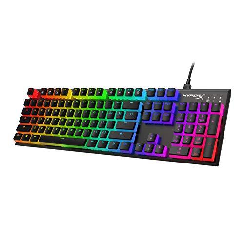HyperX Alloy FPS RGB - Clavier de jeu mécanique, personnalisation de la lumière et des macros, interrupteurs Silver Speed, rétroéclairage LED RVB