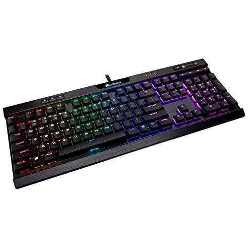 CORSAIR K70 RGB MK.2 RAPIDFIRE Low Profile - LED RGB rétroéclairées - Passthrough USB et contrôles des médias - Profil bas le plus rapide et linéaire - Cherry MX Speed