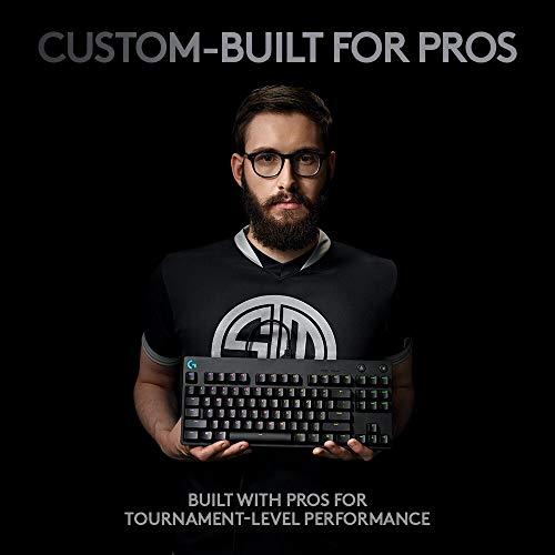 Logitech G PRO Mechanical Gaming Keyboard, ultra przenośna konstrukcja bez klawiszy, odłączany kabel Micro USB, 16,8 miliona kolorów podświetlanych klawiszy LIGHTSYNC RGB